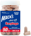 Mack's Ultra Soft Foam Earplugs, 50 Pair - 33dB Highest NRR, Comfortable Ear Plugs for Sleeping, Snoring, Travel, Concerts, Studying, Loud Noise, Work 🍁 All In One Marketplace Canada