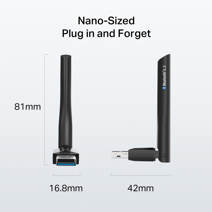 TP-Link USB Bluetooth Adapter for PC, Bluetooth 5.3 Dongle (UB500 Plus) - Long Range, Adjustable Antenna, Supports Windows 11/10/8.1/7 for Desktop, Laptop, Mouse, Keyboard, and More. 🍁 All In One Marketplace Canada