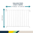 Safety 1st Top of Stairs Expanding Metal Gate, White, Adjustable Width 27