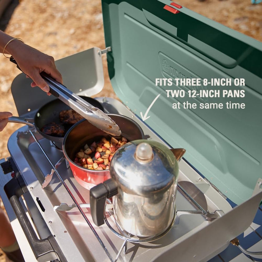 Coleman Cascade 328/Classic Camping Stove, 3/2 Burner Camp Stove, Portable Propane Stove with Adjustable Burners and Wind Guards for Beach Cookouts, Backyard BBQ, Tailgating, Festivals 🍁 All In One Marketplace Canada