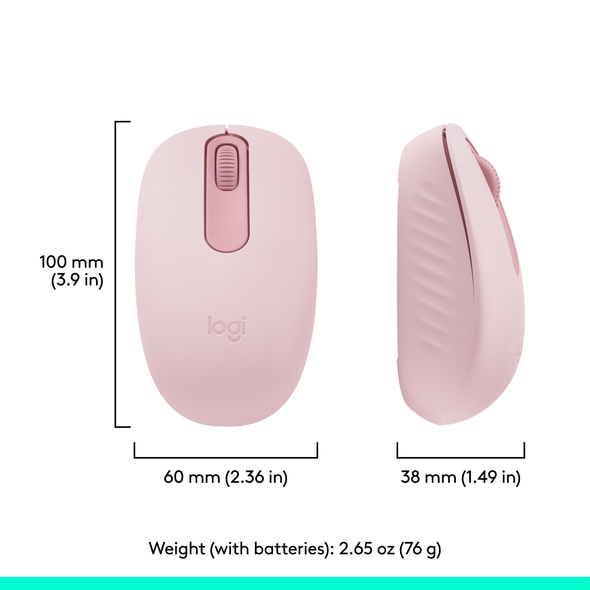 Logitech M196 Bluetooth Wireless Mouse, Compact and Portable Mouse for Laptops, Tablets and More, 12-Month Battery, Smooth Tracking, Compatible with PC and Mac, Windows and macOS - Rose 🍁 All In One Marketplace Canada