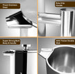KICHLY 34 OZ French Press, Stainless Steel Double Walled Insulated Coffee Press with Refined Filters, Espresso and Tea Maker - Silver 🍁 All In One Marketplace Canada