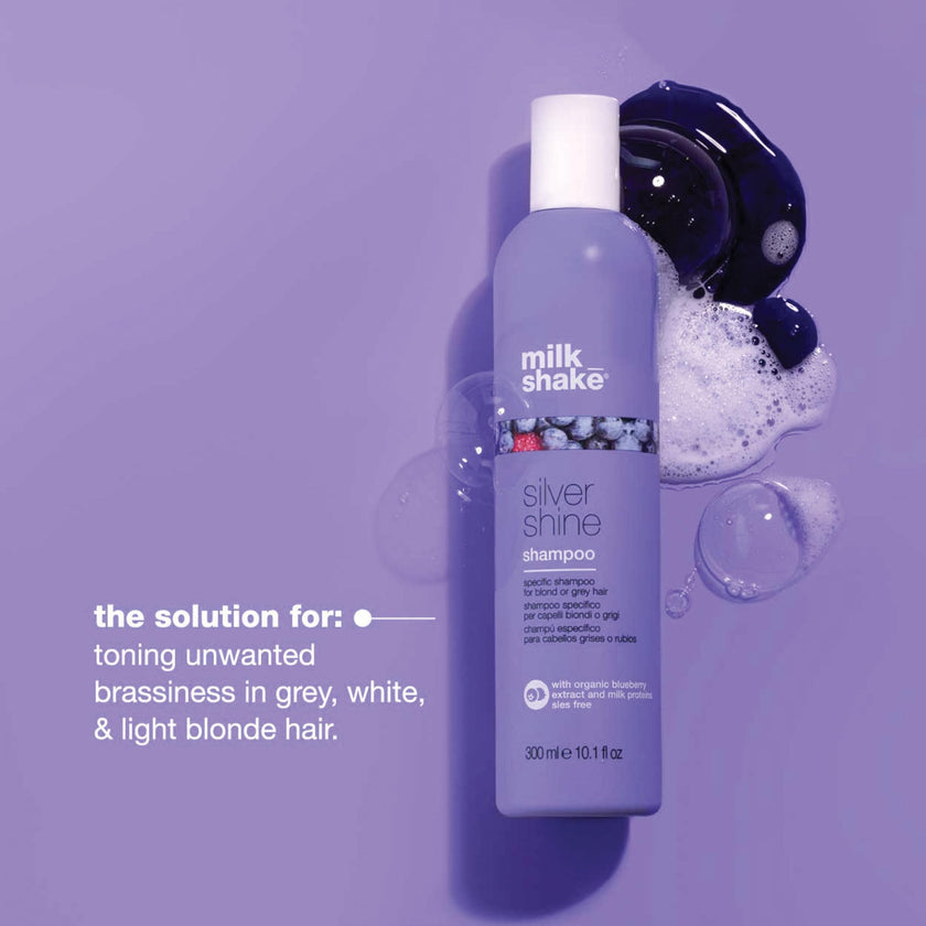 milk_shake Silver Shine Purple Shampoo for Blonde Hair - Blonde Toner for Brassy Hair 100% SLES-Free | 10.1 Fl Oz (300 ml) 🍁 All In One Marketplace Canada
