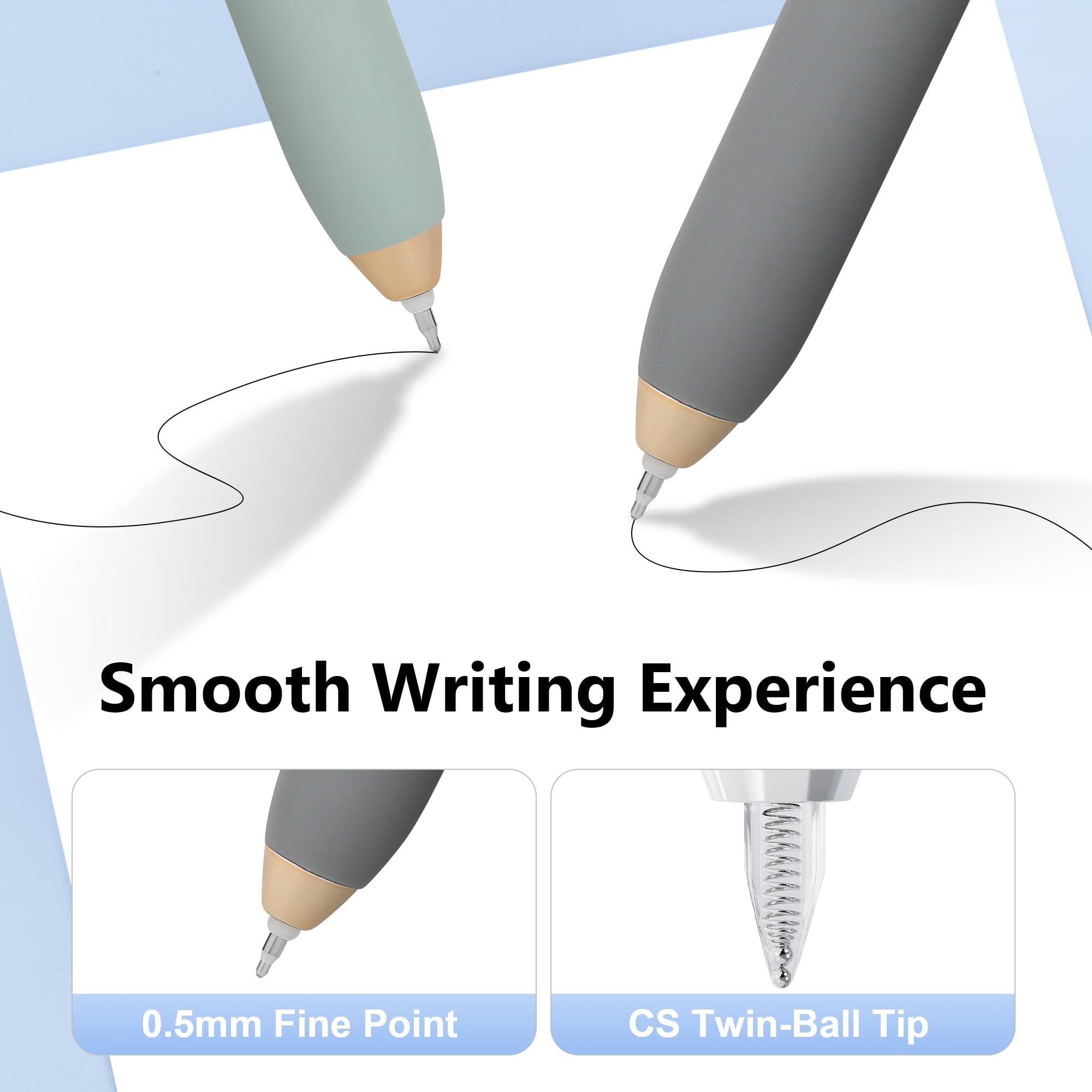 Siwyit Gel Pens 6 Pcs, 0.5mm Quick Dry Black Ink Pens Fine Point Smooth Writing Pens,Retractable Pens for Journaling Note Taking,Stylo Gel Gift for Women (Morandi-6PC) 🍁 All In One Marketplace Canada