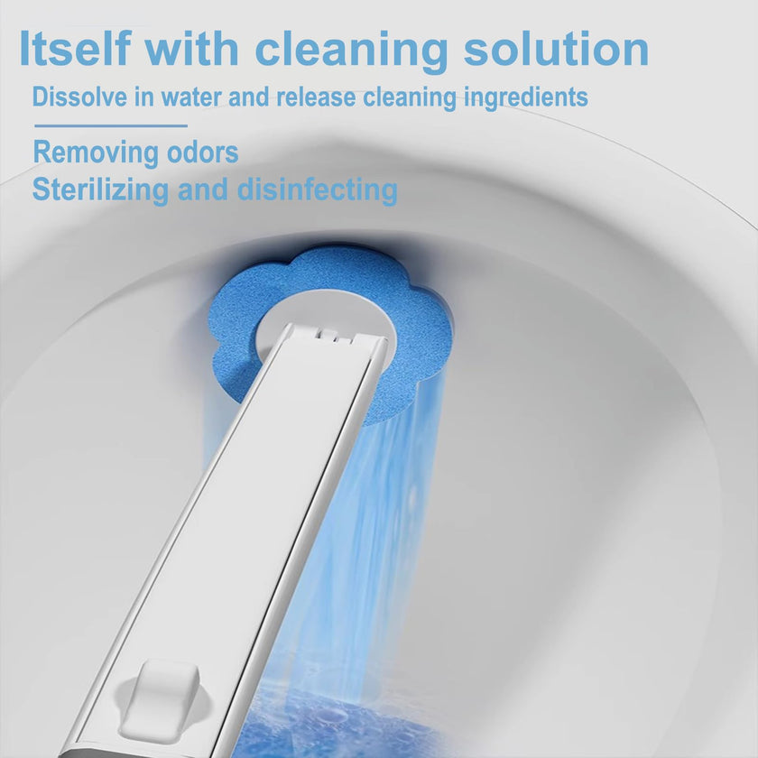 Ucaimao 2 Pack Disposable Toilet Brush and Holder Set,Extended Handle with 48 Cleaner Refills Toilet Brush for Toilet Bowl Cleaners,Bathroom Cleaning,Sink, Bathtub, Floor - Blue (Ocean Fresh Scent) 🍁 All In One Marketplace Canada