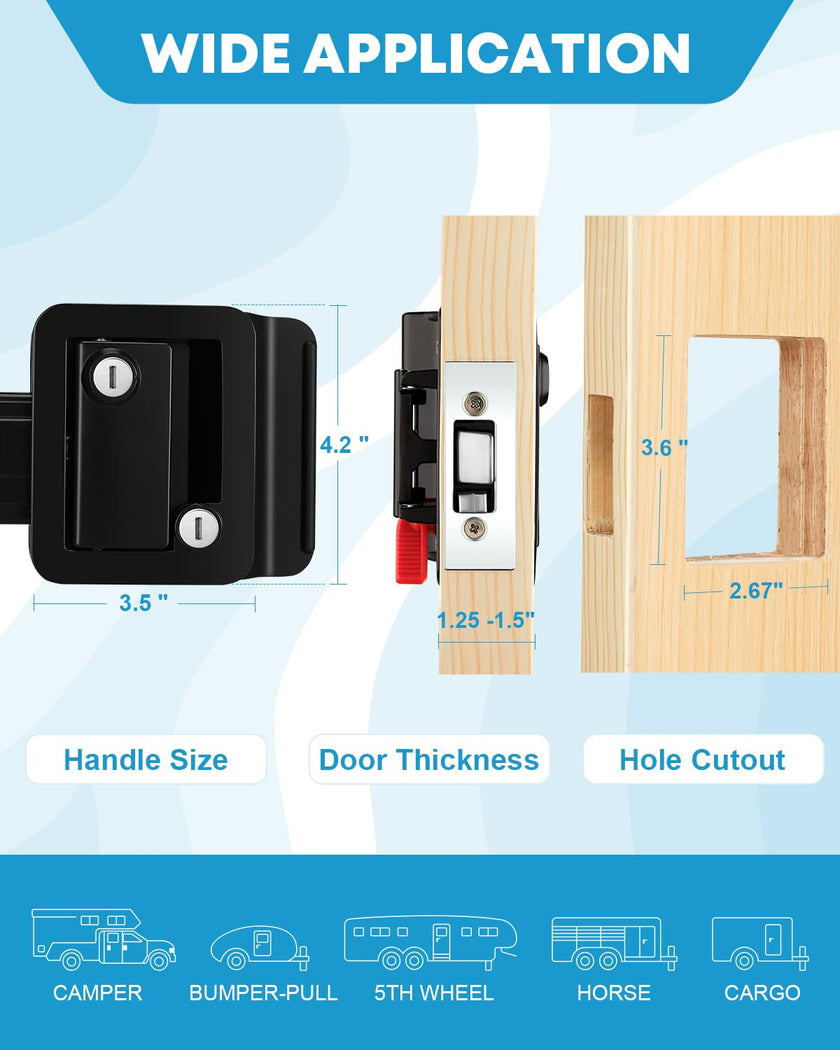Kohree RV Door Lock Replacement with Paddle Deadbolt, 100% Zinc Alloy 🍁 All In One Marketplace Canada