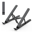 Laptop Stand for Desk, Adjustable Laptop Riser ABS+Silicone Foldable Portable Laptop Holder, Ventilated Cooling Pad Notebook Stand for 10-15.6” Laptops,Tablet-Black 🍁 All In One Marketplace Canada