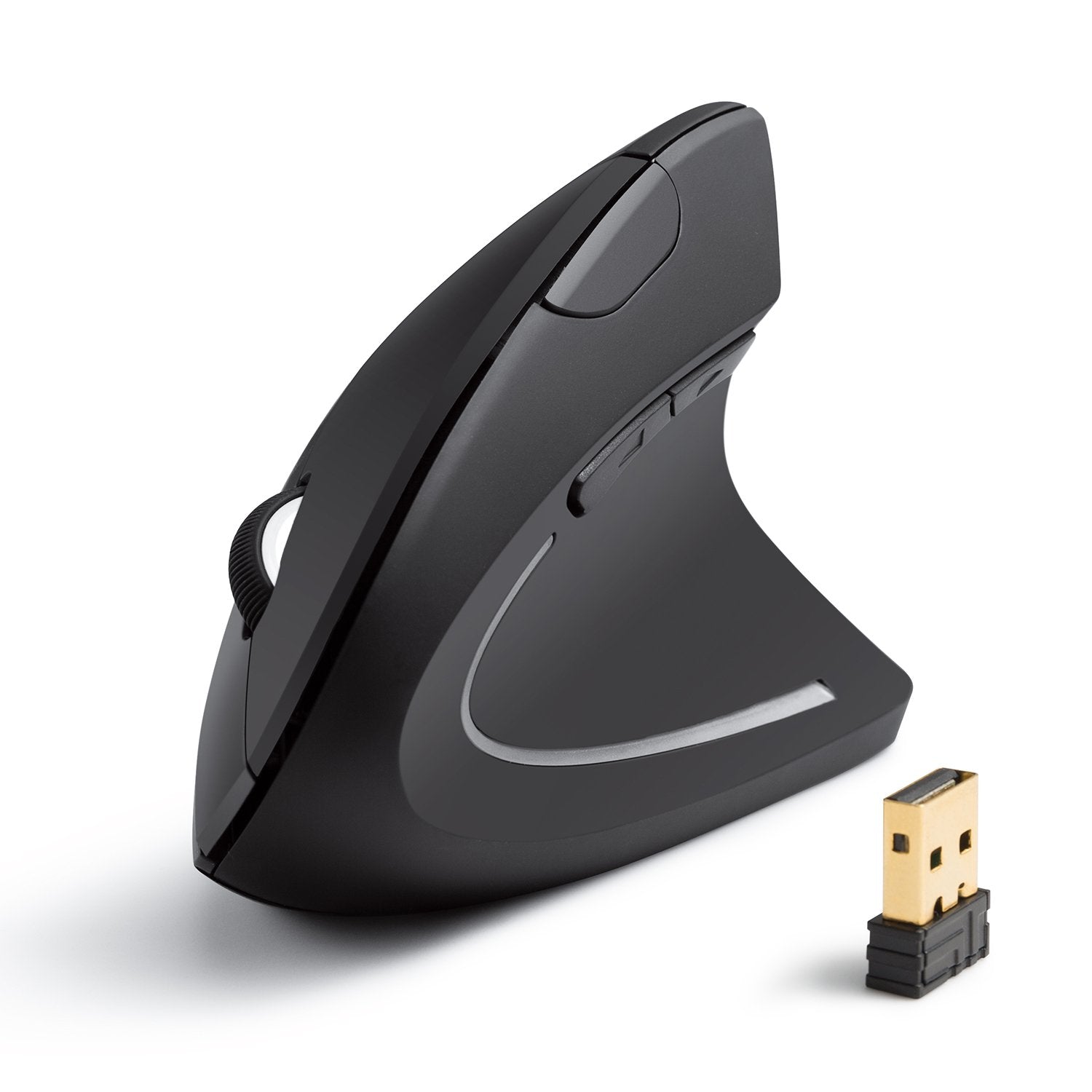Anker 2.4G Wireless Vertical Ergonomic Optical Mouse for Work, Multi-Device Connectivity, 800/1200 /1600 DPI, 5 Buttons for Laptop, Desktop, PC, MacBook - Black 🍁 All In One Marketplace Canada