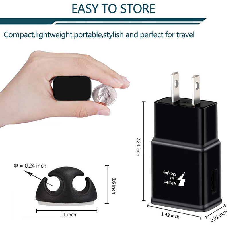 Fast Charging Block, USB Adaptive Fast Charger Box Android Cell Phone Wall Quick Tablet Charger Plug Adapter Compatible Samsung Galaxy S10 S9 S8 S7 A13 A16 Note 8 9 10 LG G7 Plus EP-TA20JBE (2 Pack) 🍁 All In One Marketplace Canada