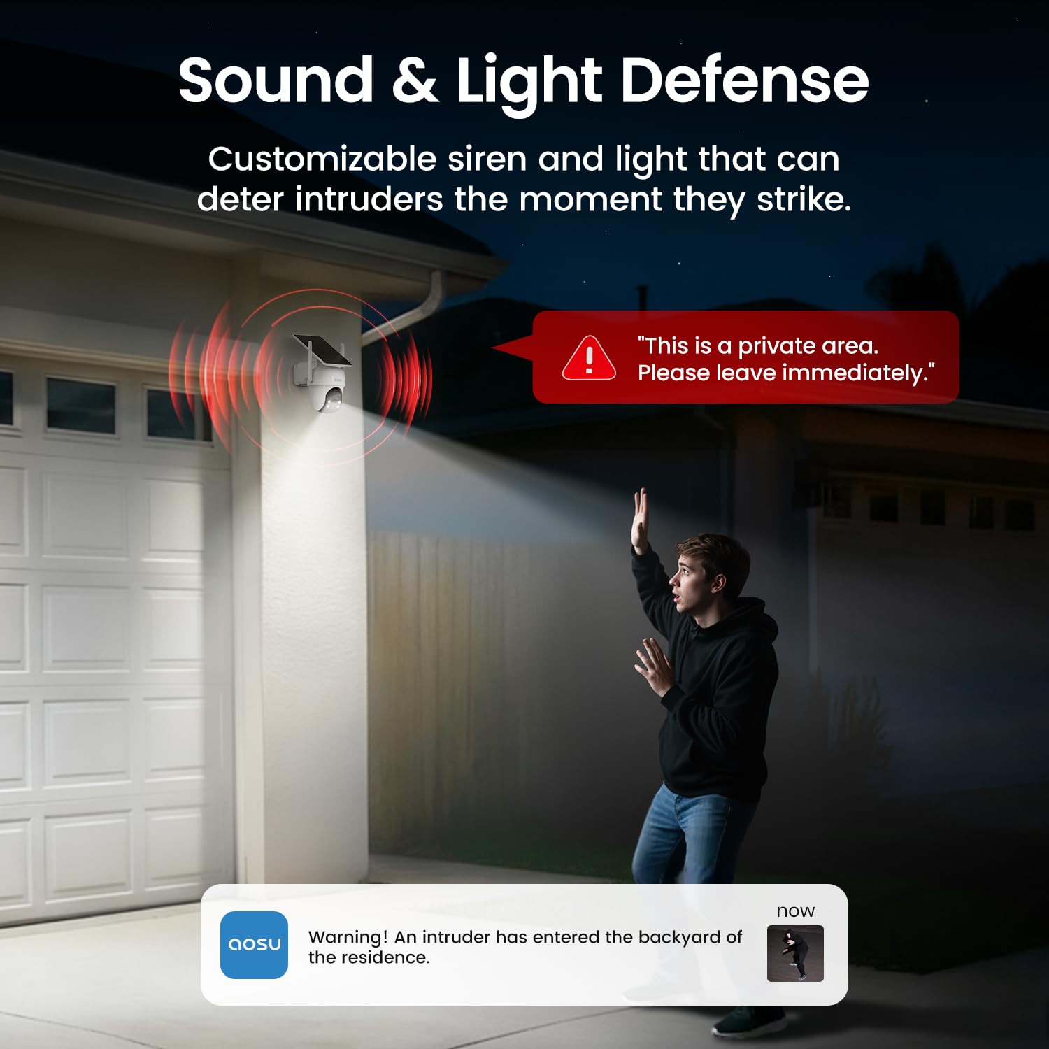 AOSU Security Cameras Outdoor Wireless, 2 Cam-Kit, No Subscription Required, Solar-Powered, Home Security Cameras System with 360° Pan & Tilt, Auto Tracking, 2K Color Night Vision, Easy Setup 🍁 All In One Marketplace Canada