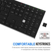 Arteck 2.4G Wireless Keyboard Stainless Steel Ultra Slim Full Size Keyboard with Numeric Keypad for Computer/Desktop/PC/Laptop/Surface/Smart TV and Windows 10/8/ 7 Built in Rechargeable Battery 🍁 All In One Marketplace Canada