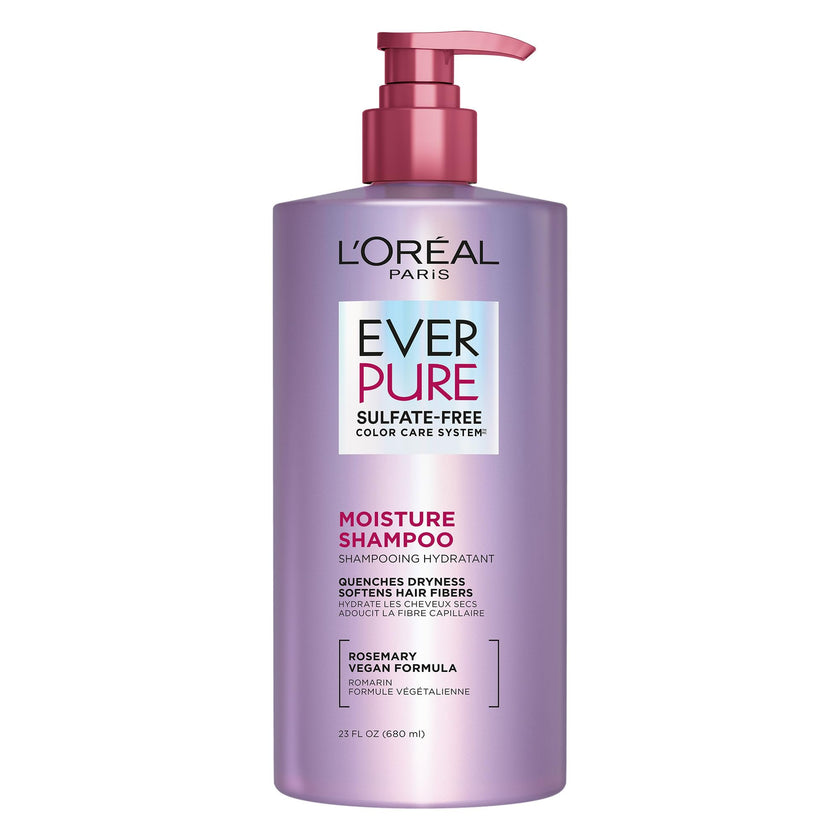 L'Oréal Paris EverPure Sulfate-Free Shampoo, Moisture Shampoo for Hydrating Dry, Colour-Treated Hair, Deeply Replenishes for Instant Hydration and Softness, With Rosemary, 680ml 🍁 All In One Marketplace Canada