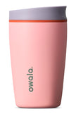 Owala SmoothSip Slider Insulated Stainless Steel Coffee Tumbler, Reusable Iced Coffee Cup, Hot Coffee Travel Mug, BPA Free 12 oz, Sugar High 🍁 All In One Marketplace Canada