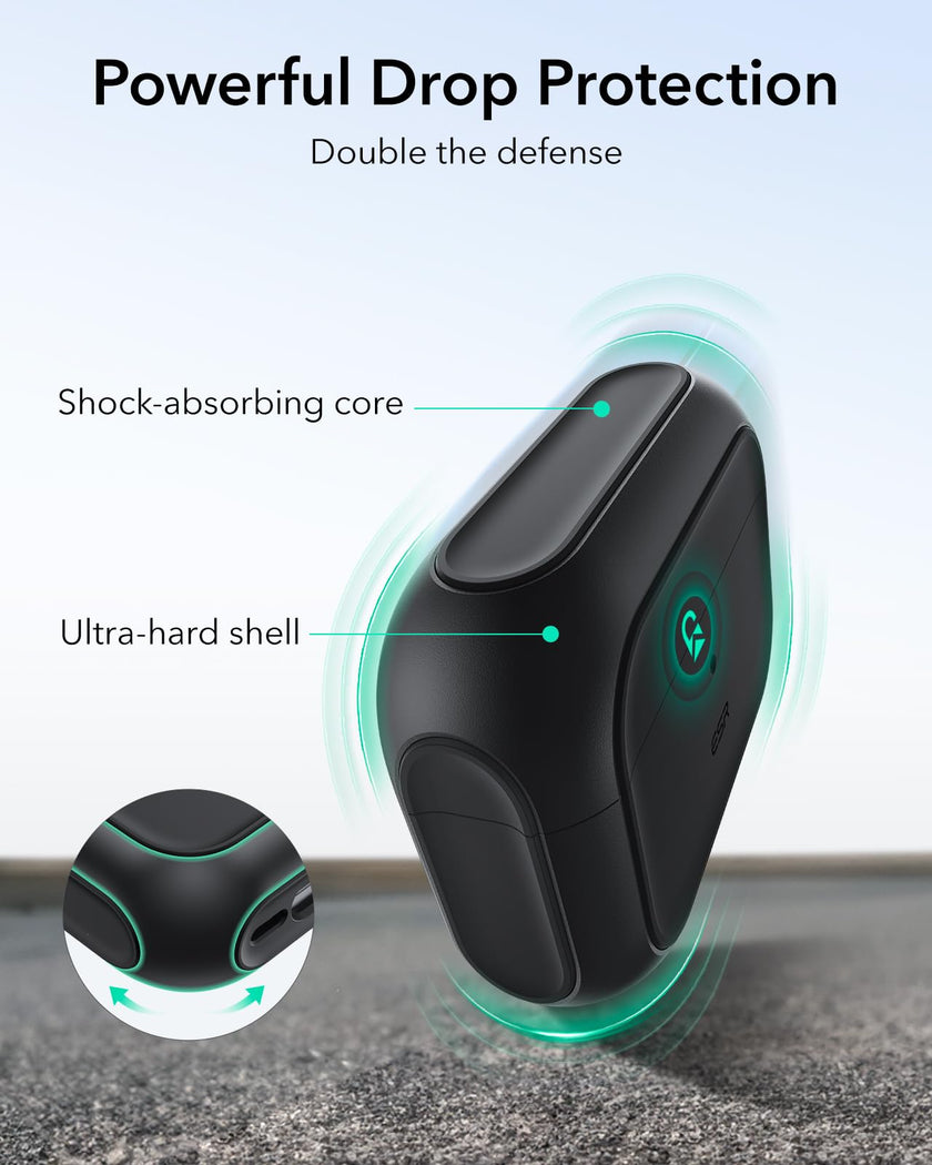 ESR for AirPods Pro 3 Case, Compatible with AirPods Pro Case 3rd Generation (2025), Compatible with MagSafe, Full Drop Protection Cover with Lanyard, Black 🍁 All In One Marketplace Canada