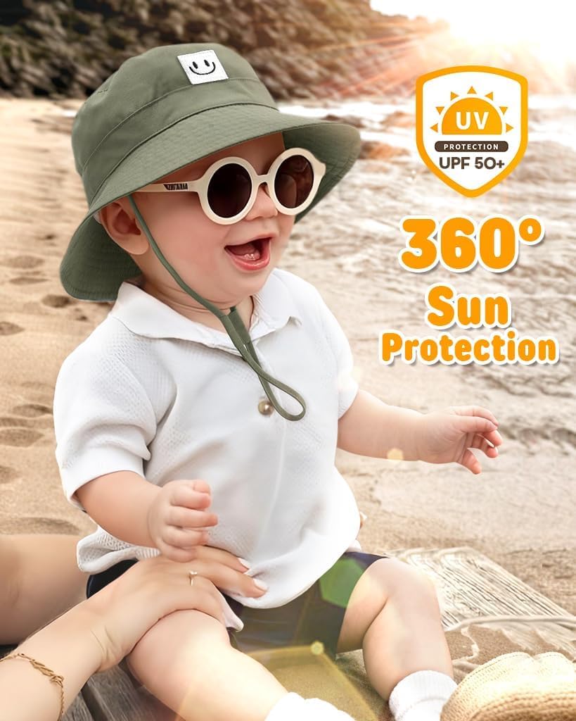 FURTALK Baby Sun Hat Smile Face Toddler Boys Girls Bucket Hat for Kids 0-5 Years 🍁 All In One Marketplace Canada
