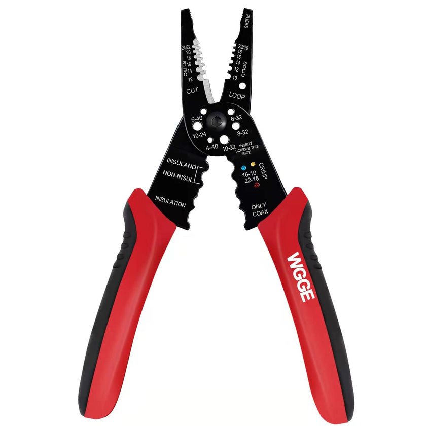 WGGE WG-015 Professional 8-inch Wire Stripper/Wire Crimping Tool, Wire Cutter, Wire Crimper, Cable Stripper, Wiring Tools and Multi-Function Hand Tool(ONLY Sold by W&G Global Electronics INC) 🍁 All In One Marketplace Canada