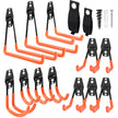 Garage Hooks Heavy Duty 14 Pack, Steel Garage Storage Hooks, Tool Hangers for Garage Wall Utility Wall Mount Hooks and Hangers with Anti-Slip Coating for Garden Tools, Ladders, Bulky Items 🍁 All In One Marketplace Canada