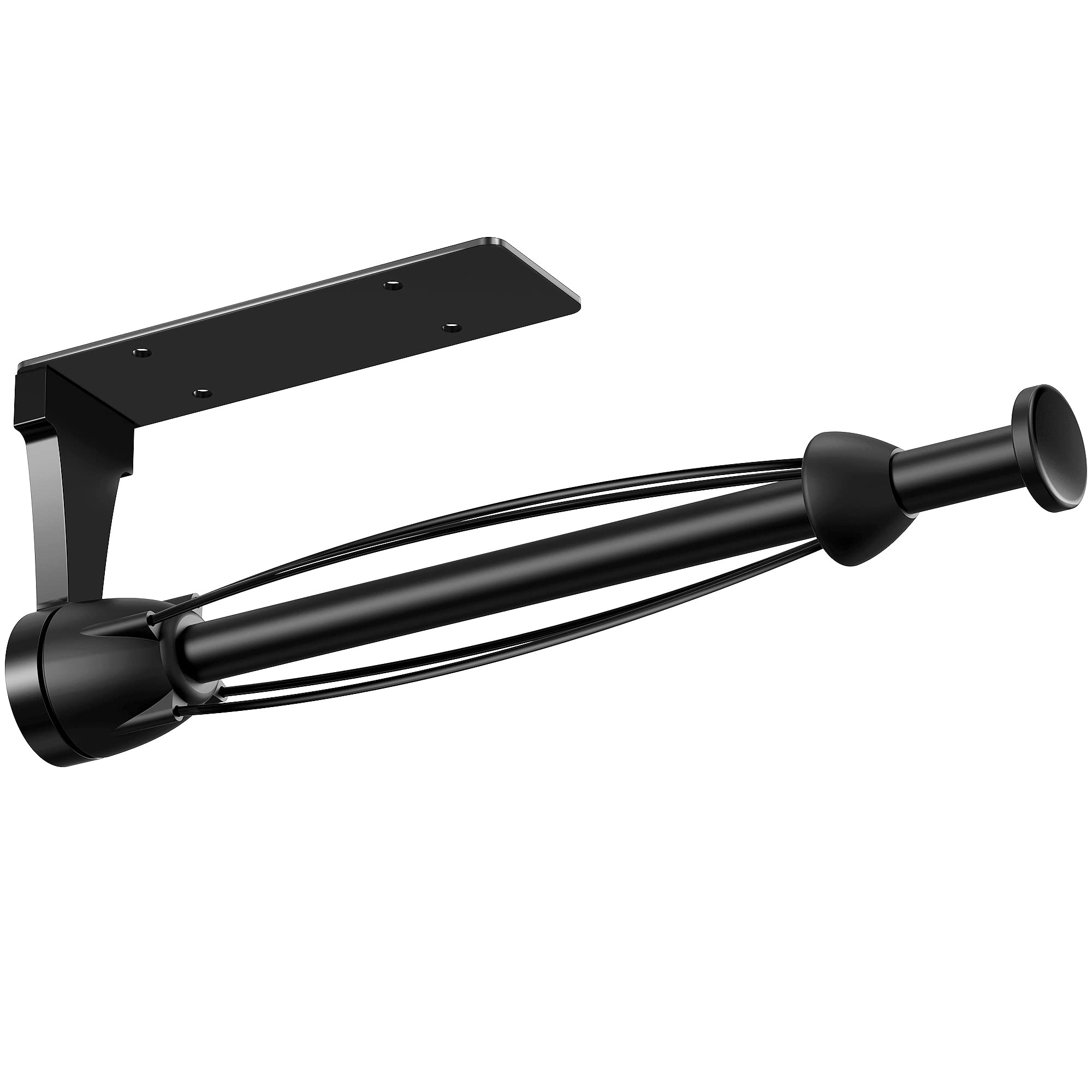 VEHHE Paper Towel Holder Under Cabinet with Ratchet System, Single Hand Operable Paper Towel Holder Wall Mount with Damping Effect, Self-Adhesive Papers Towels Holders or Drilled for Kitchen (Black) 🍁 All In One Marketplace Canada