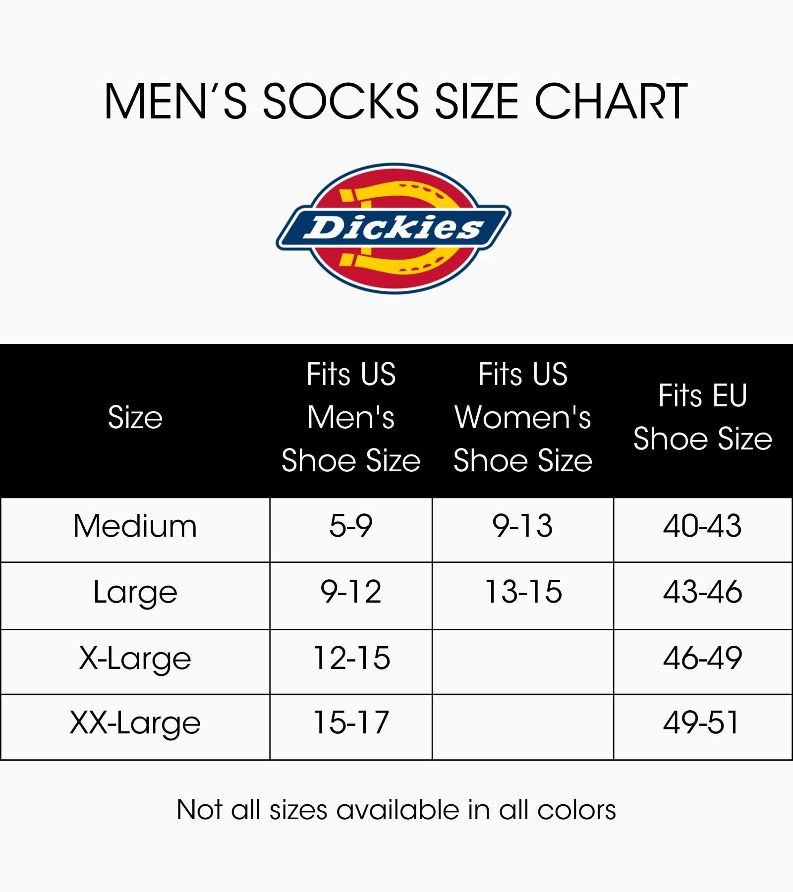 Dickies Men's Multi-Pack Dri-tech Moisture Control Boot-Length Socks, Black (6 Pairs), Shoe Size: 6-12 🍁 All In One Marketplace Canada