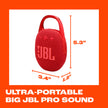 JBL Clip 5 - Ultra-Portable, Waterproof and Dustproof Bluetooth Speaker, Integrated Carabiner, Up to 12 Hours of Play, Made in Part with Recycled Materials (Red) 🍁 All In One Marketplace Canada