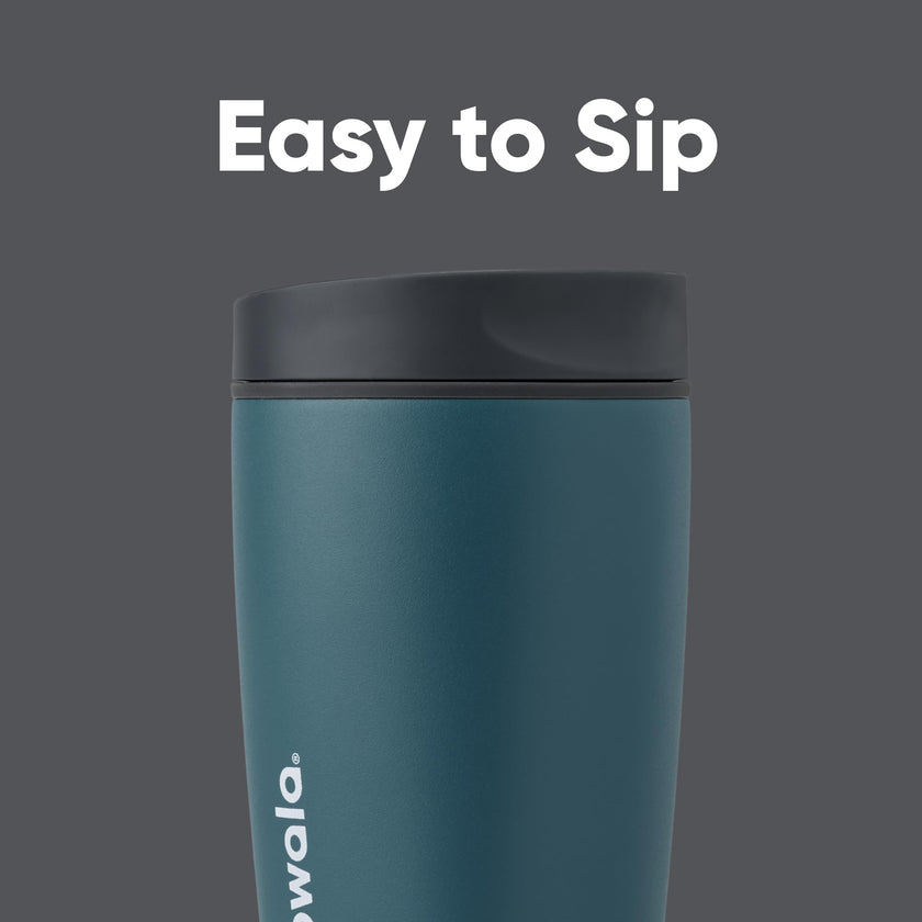 Owala SmoothSip Slider Insulated Stainless Steel Coffee Tumbler, Reusable Iced Coffee Cup, Hot Coffee Travel Mug, BPA Free 12 oz, High Dive 🍁 All In One Marketplace Canada