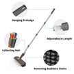 3 in 1 Floor Scrub Brush with Long Handle and 360° Rotation Head, Multi-Purpose Cleaning Brush, Including Flat Bristle Brush, Angled Bristle Brush and Scraper 🍁 All In One Marketplace Canada