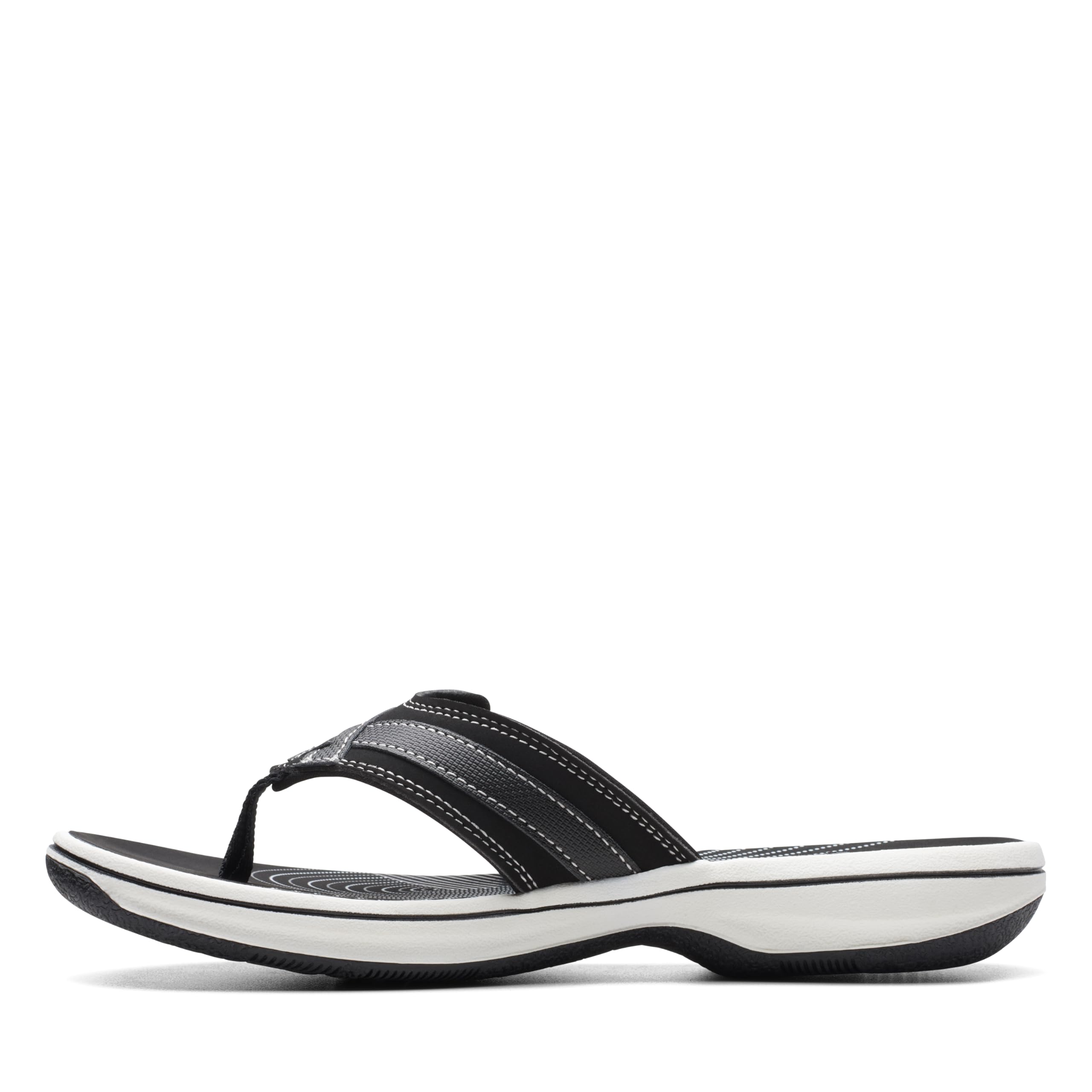 Clarks womens BREEZE SEA Flip Flops, Black, 8 US 🍁 All In One Marketplace Canada