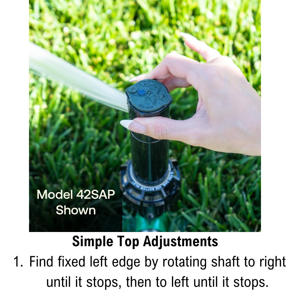 Rain Bird 42SASPG 42SA Gear Drive Rotor Sprinkler on Heavy Duty Green Spike, Adjustable 40° - 360° Pattern, 26' - 38' Spray Distance 🍁 All In One Marketplace Canada