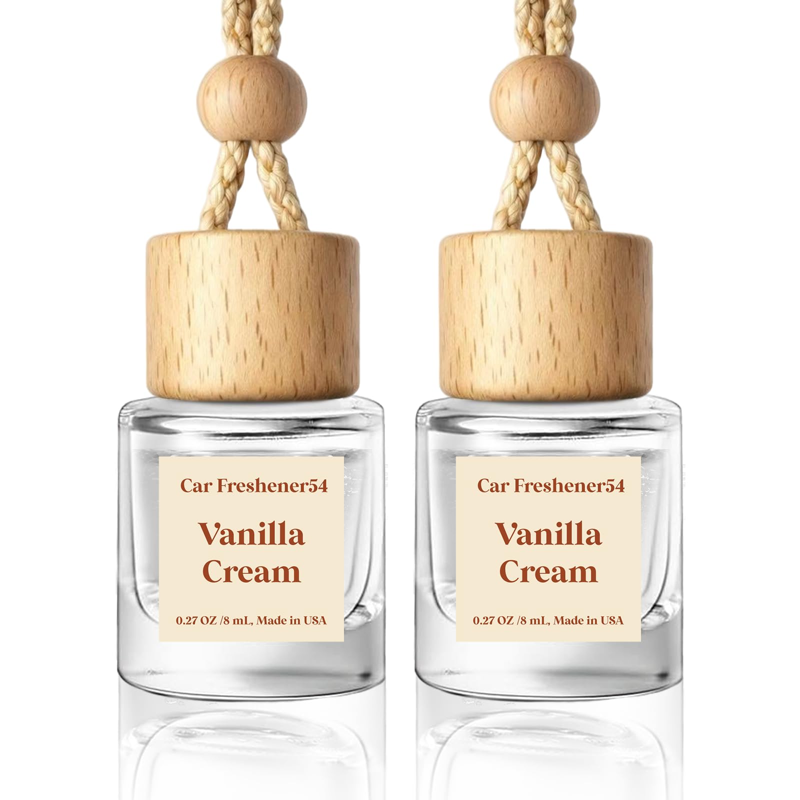 HoogaLife Car Air Fresheners Diffuser 2 Pack Hanging Air Fresheners Diffuser - Vanilla Cream Fragrance Oil Air Diffuser for Car, 45+ Days Long Lasting Fragrance Made in USA 🍁 All In One Marketplace Canada