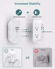 Power Bar, USB Wall Charger Surge Protector 5 Outlet Extender with 4 USB Charging Ports (2 USB C), Multi Plug Outlet, 3-Sided 1800J Power Strip Outlets Splitter Wall Plug Adapter for Home Office Dorm 🍁 All In One Marketplace Canada