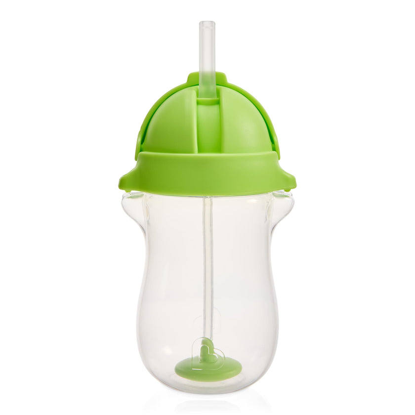 Munchkin Any Angle Sippy Cup for Toddlers, Weighted Straw Trainer Cup with Click Lock Lid, 10 Ounce, Green, 1 Pack 🍁 All In One Marketplace Canada
