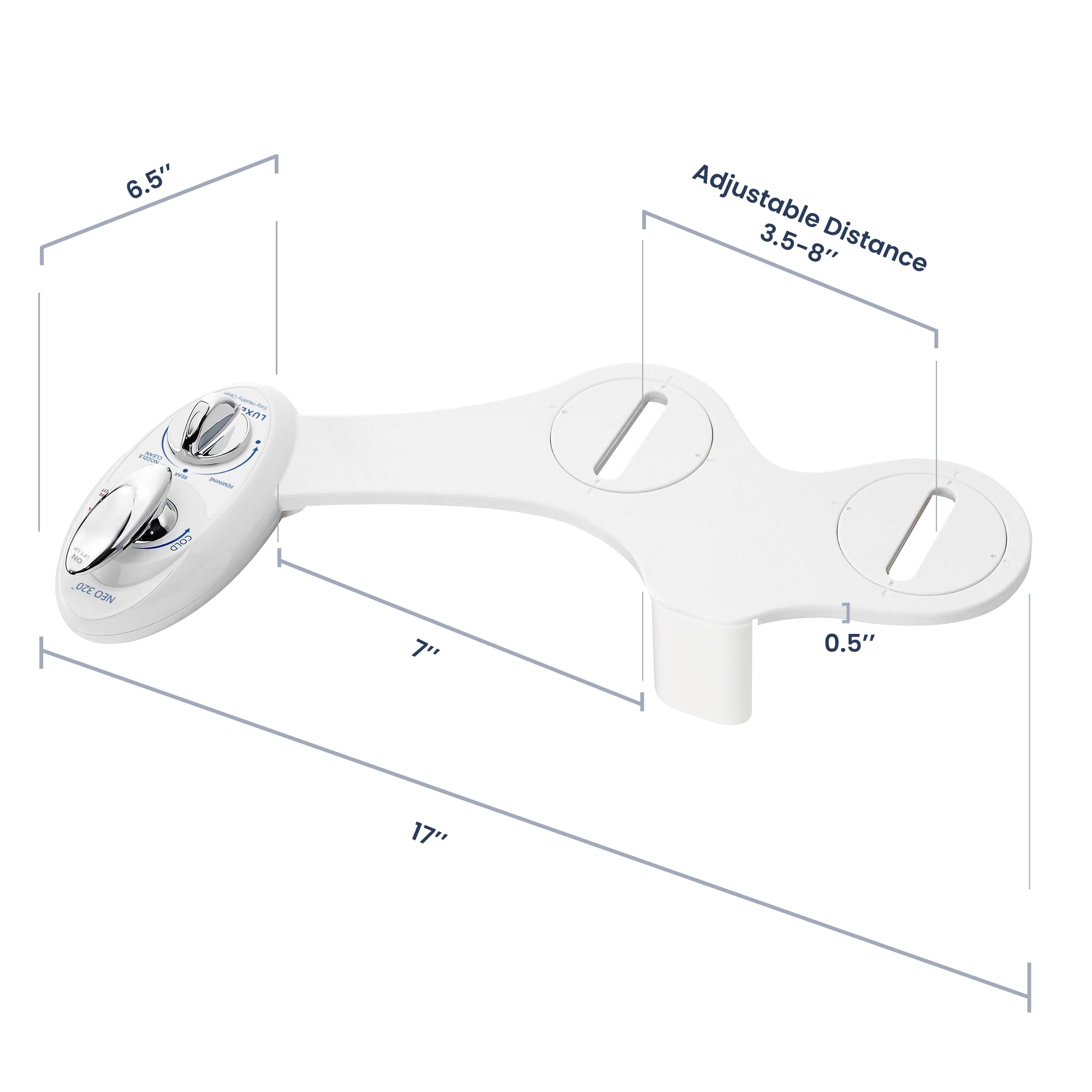 LUXE Bidet NEO 320 - Warm Water Bidet Attachment for Toilet Seat, White 🍁 All In One Marketplace Canada