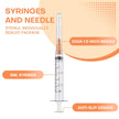 3ml Luer Lock Syringes with 25 Gauge 1 Inch Needles, Luer Lock Disposable Accessories for Lab, Pack of 25 🍁 All In One Marketplace Canada