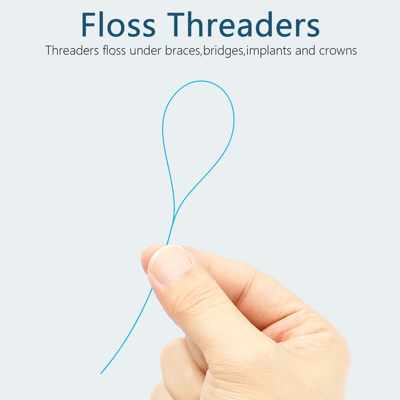 Floss Threaders, Deep Clean Dental Floss Threader for Braces, Bridges, and Implants, Blue 🍁 All In One Marketplace Canada