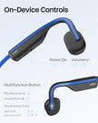 Shokz (AfterShokz) OpenMove - Open-Ear Bluetooth Sport Headphones - Bone Conduction Wireless Earphones - Sweatproof for Running and Workouts, with Sticker Pack (Blue) 🍁 All In One Marketplace Canada