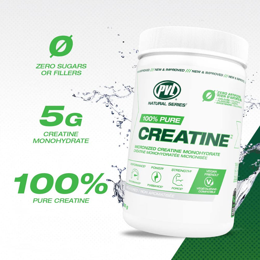 PVL 100% Pure Creatine Monohydrate Powder – Micronized Supplement for Women & Men, Unflavoured Amino Acids & Beta Alanine Friendly, Informed-Choice Tested, 1000 g (200 Servings) 🍁 All In One Marketplace Canada