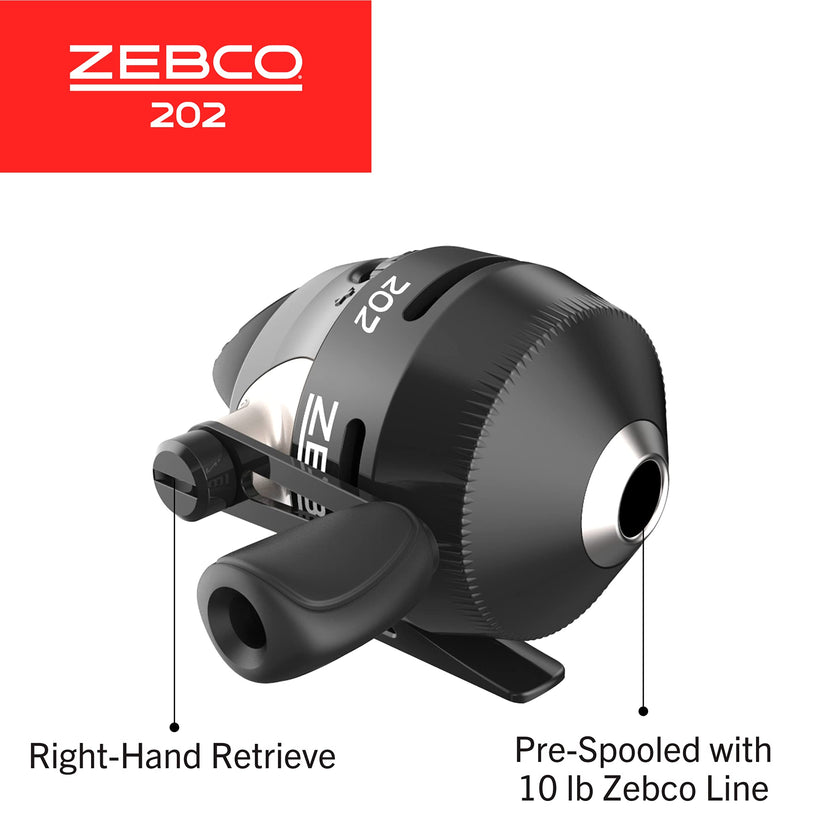 Zebco/Quantum, 202 Freshwater Spincast Reel, 2.8:1 Gear Ratio, 15