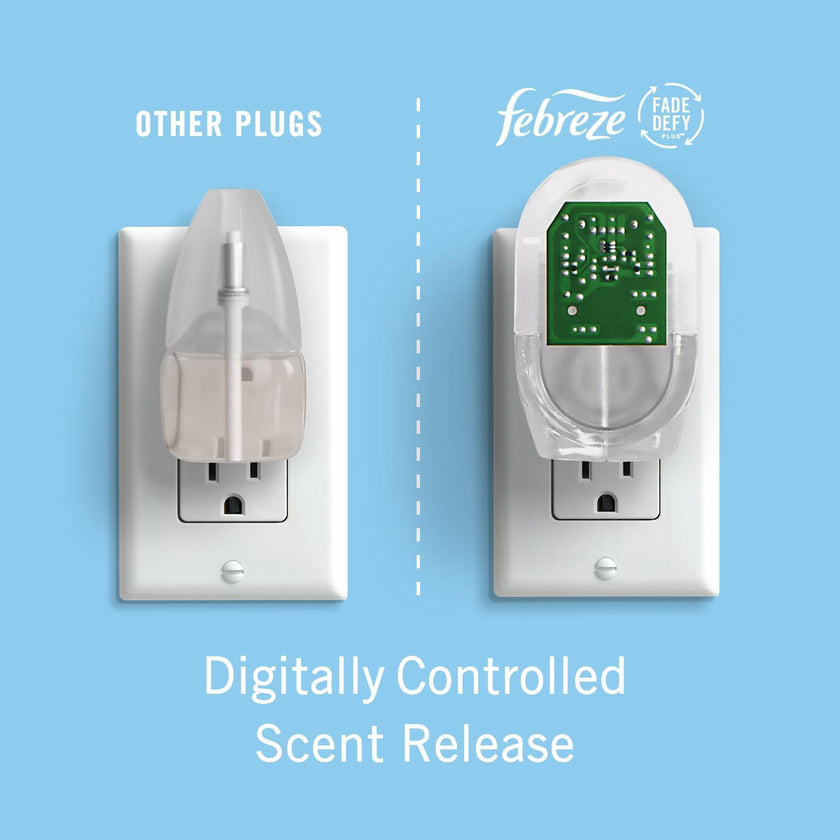 Febreze Plug In Air Freshener, Odor-Fighting Scented Oil Refill, Air Fresheners for Home and Bathroom and Kitchen, Long Lasting for Strong Odors, 104 ml Refills 🍁 All In One Marketplace Canada
