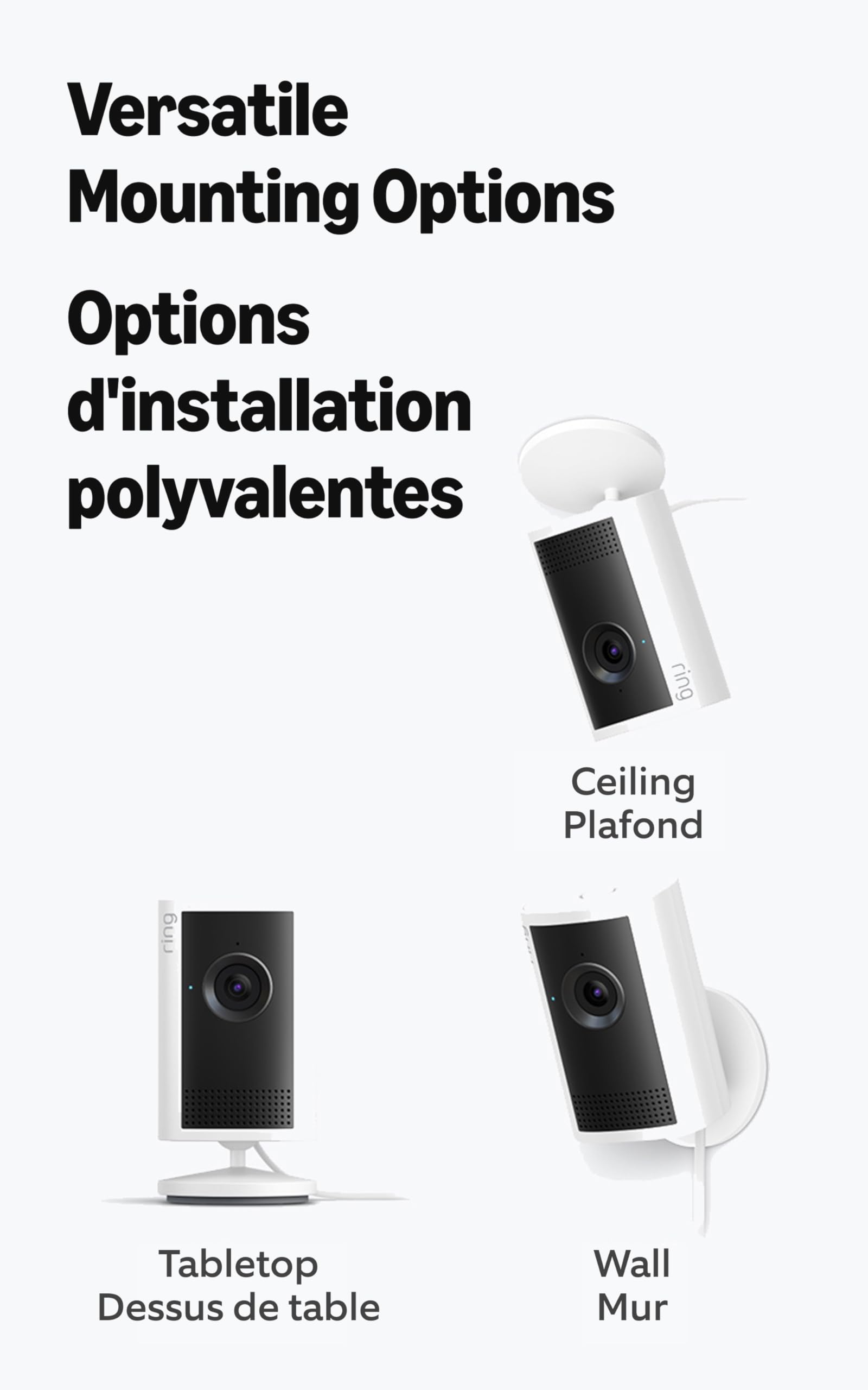 Ring Indoor Cam Plus (Newest Model) — Retinal 2K for crisp, true-to-life video quality, 4x Enhanced Zoom, Low-Light Sight, White 🍁 All In One Marketplace Canada