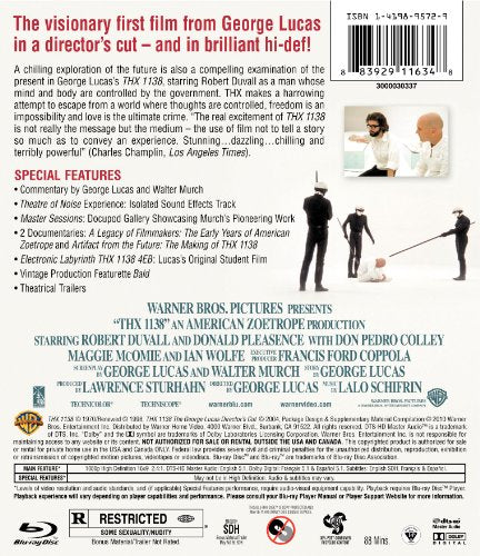 Thx 1138 [Blu-ray] (Sous-titres français) [Import]