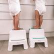 Dreambaby - 2 Up Toddler Step Stool With Non Slip Base, Kids Step Stool for Bathroom, Potty Training and Kitchen, Holds up to 175lbs - Grey & White 🍁 All In One Marketplace Canada