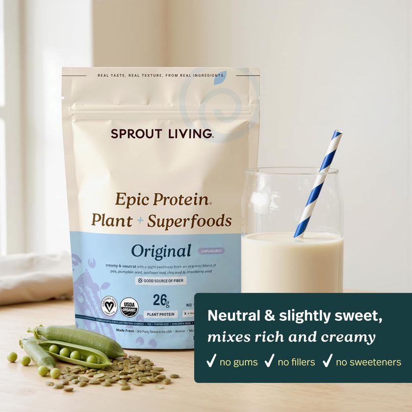 Sprout Living Epic Protein Powder Original 1 lb, original, 1-pound 🍁 All In One Marketplace Canada