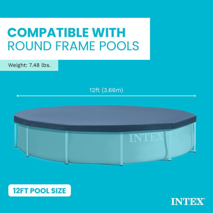 Intex 28031E 12 Foot Round Above Ground Swimming Pool Cover, (Pool Cover Only) 🍁 All In One Marketplace Canada