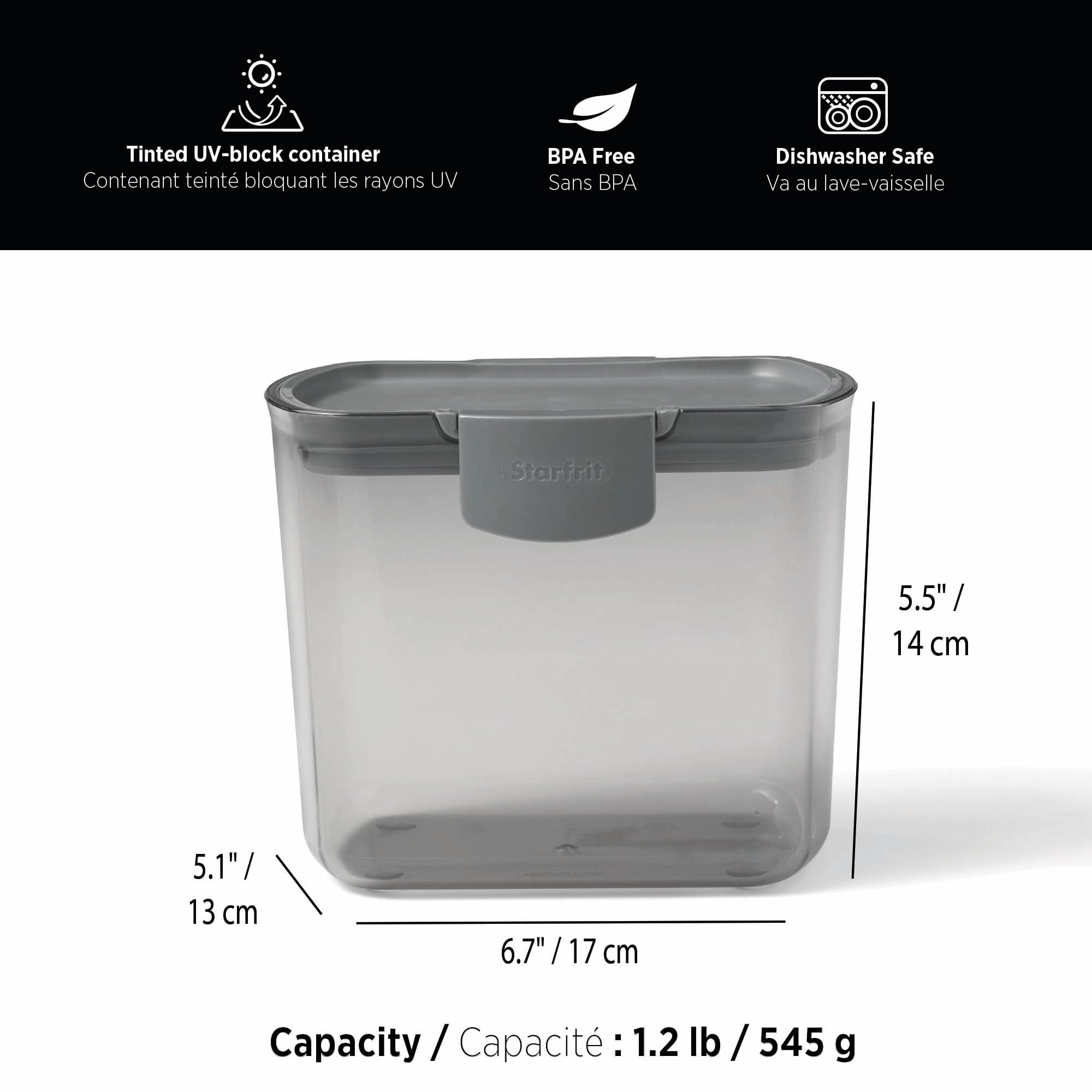 Starfrit PROKEEPER Coffee UV Tinted Container with Coffee Scoop - 1.3LB/590g - Airtight 🍁 All In One Marketplace Canada