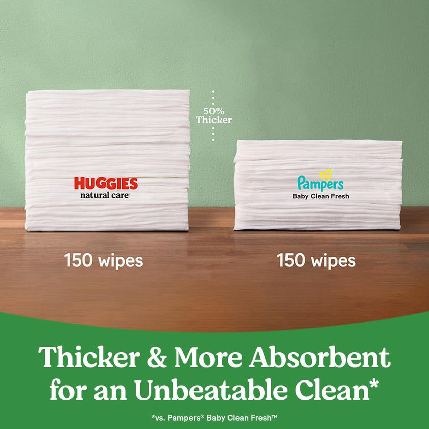 Huggies Sensitive Baby Wipes, Natural Care Baby Diaper Wipes, Unscented, Hypoallergenic, 99% Purified Water, 10 Flip-Top Packs (560 Wipes Total) 🍁 All In One Marketplace Canada