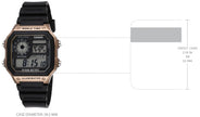Casio Men's 10-Year Battery Japanese Quartz Watch with Resin Strap, Black, 21 (Model: AE-1200WH-5AVCF) 🍁 All In One Marketplace Canada
