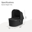 UPPAbaby Bassinet V3 - Compatible with Vista, Cruz, Ridge Strollers - Overnight Sleep Solution - Mattress, Sheet and Bug Shield Included - Jake (Charcoal/Carbon Frame) 🍁 All In One Marketplace Canada