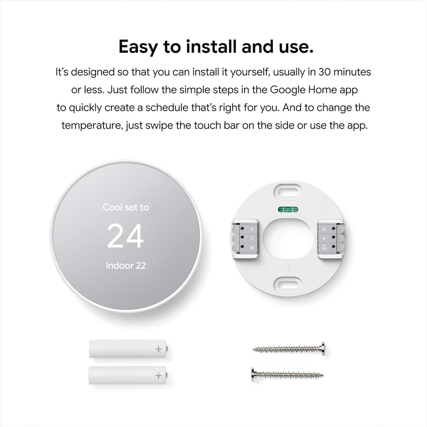Google Nest Thermostat - Smart Thermostat for Home - Programmable WiFi Thermostat - Charcoal 🍁 All In One Marketplace Canada