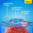 Ziploc Extra Large Food Storage Freezer Bags with Double Zipper Seal and Easy Open Tabs, 30 Count 🍁 All In One Marketplace Canada