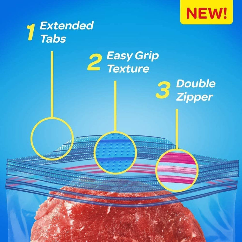 Ziploc Extra Large Food Storage Freezer Bags with Double Zipper Seal and Easy Open Tabs, 30 Count 🍁 All In One Marketplace Canada